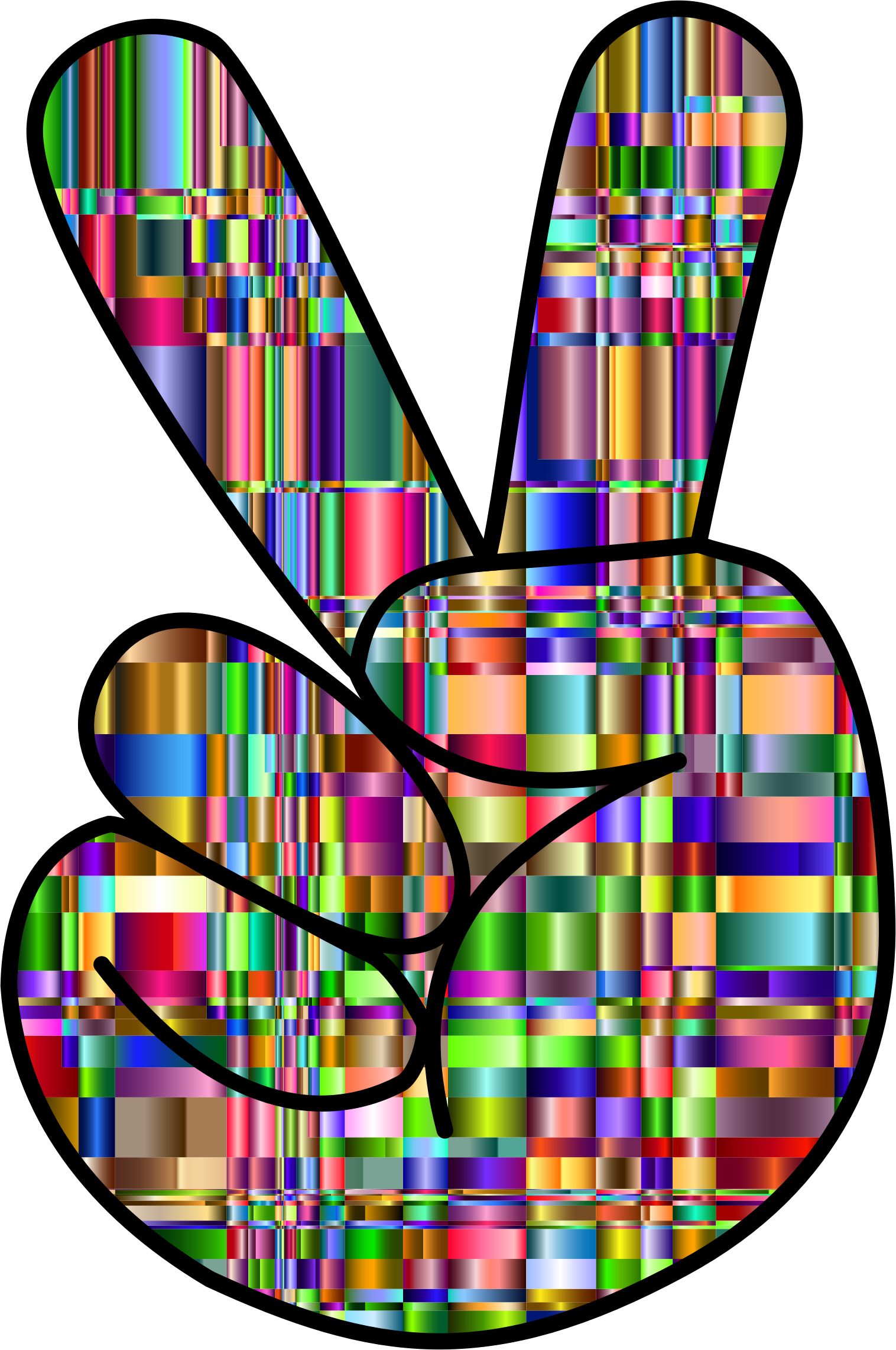 Peace Sign Hand - Peace Symbols (1516x2282), Png Download