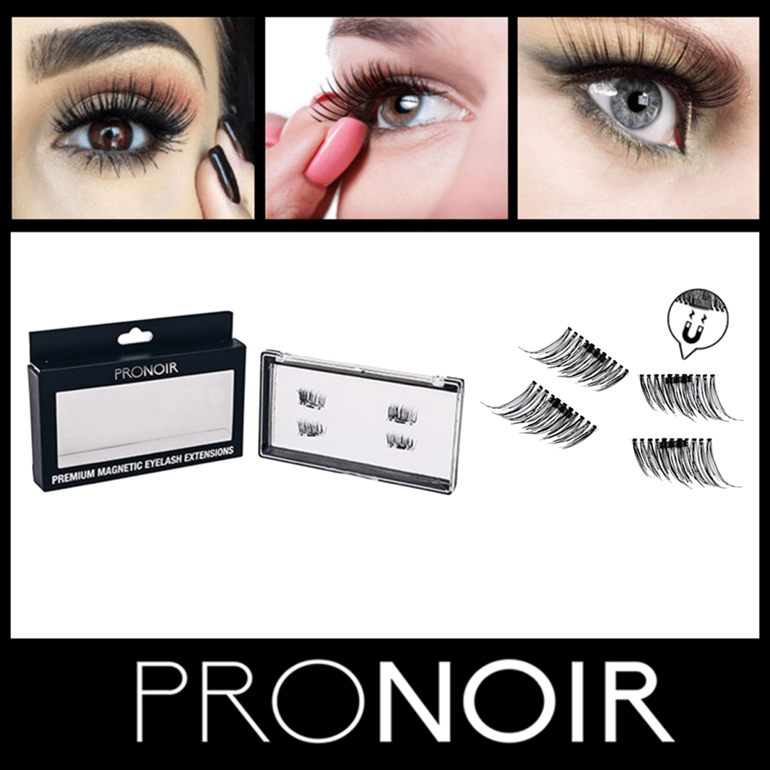 3d Magnetic Eyelashes, Hmlai 2017 New 4pcs (1 Pair) (1104x1104), Png Download