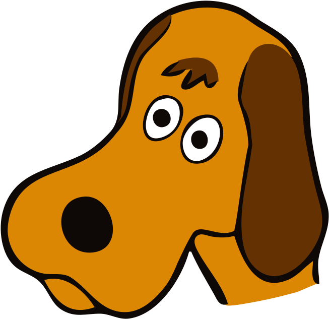 Dog, Animal, Sad, Brown, Face, Head - Cartoon Dog Face Png (640x620), Png Download