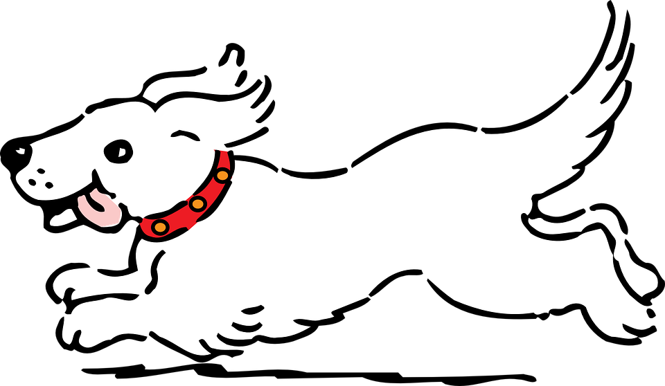 Dog Clipart Cartoon - Dog Clipart Black And White (960x558), Png Download