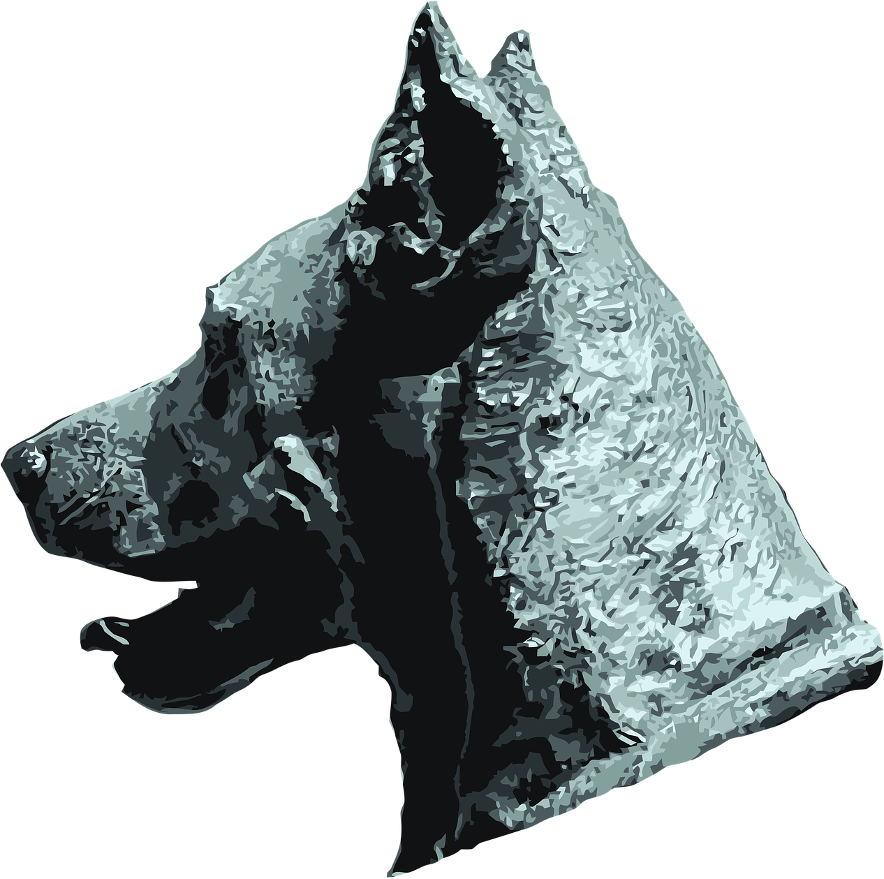Dog Dog Statue Bust - Statue (1265x1280), Png Download