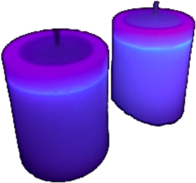 Candle - Votive - Purple - Single Glow In The Dark - Violet (450x600), Png Download