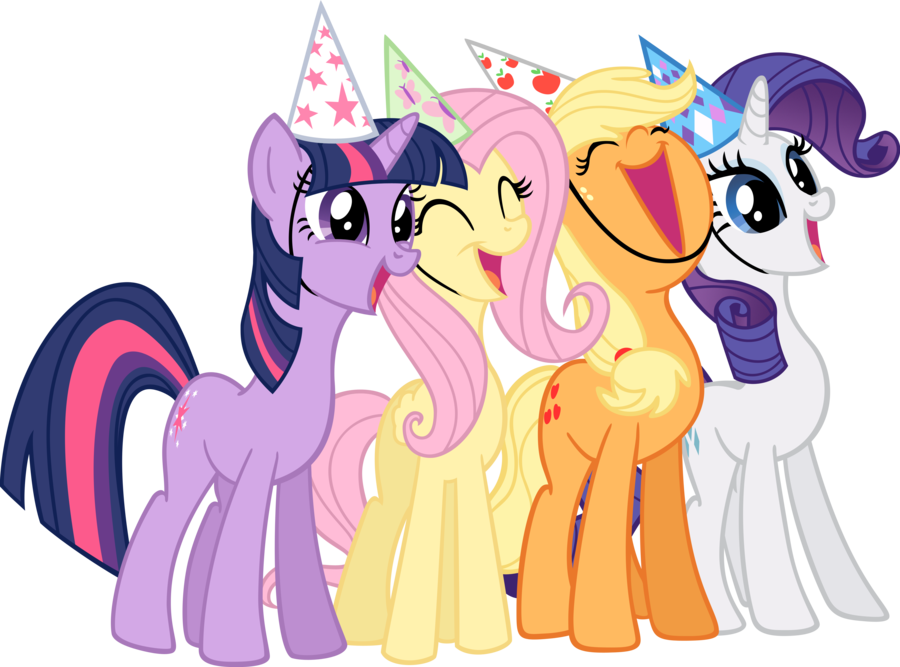 Akili-amethyst, Fluttershy, Hat, Party Hat, Rarity, - Twilight Sparkle Birthday Png (900x667), Png Download
