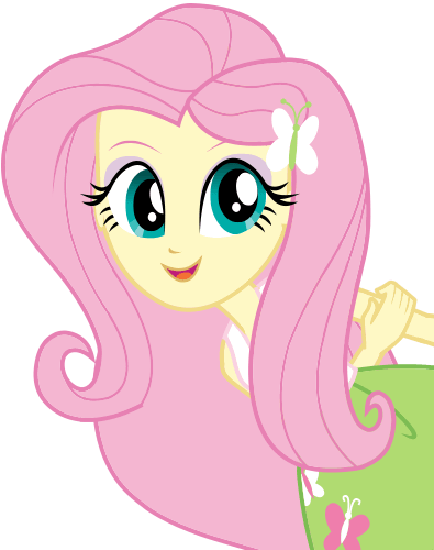 Giddy Up-mix Game Online - Gambar My Little Pony Manusia Fluttershy (395x500), Png Download