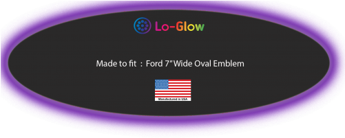 Purple Uv Smd Led 7" Ford Oval Emblem Lighting Accessory - Surfing (500x500), Png Download