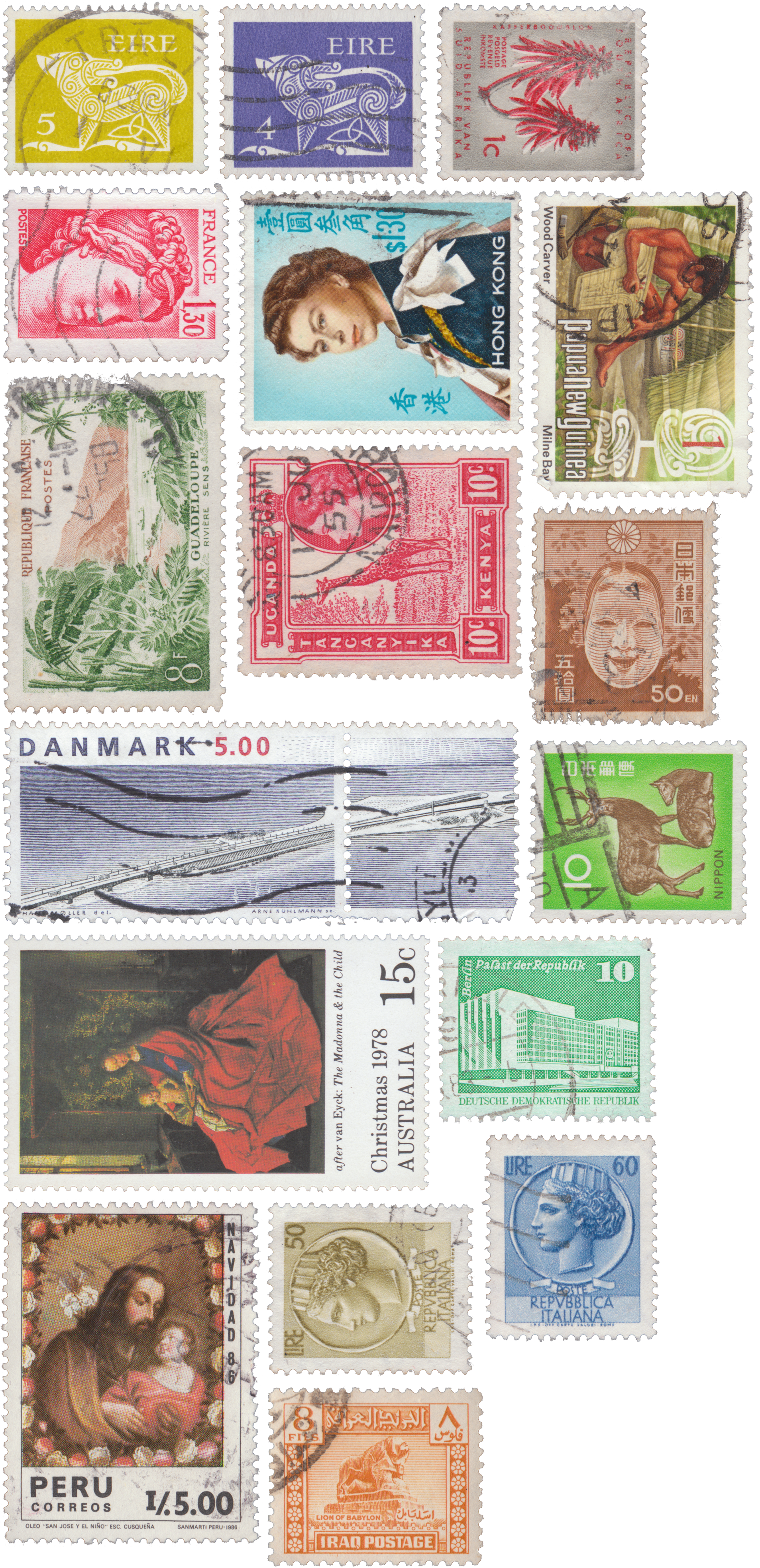 Download Psd , Download Png - Post Stamp Transparent Png (2000x4000), Png Download