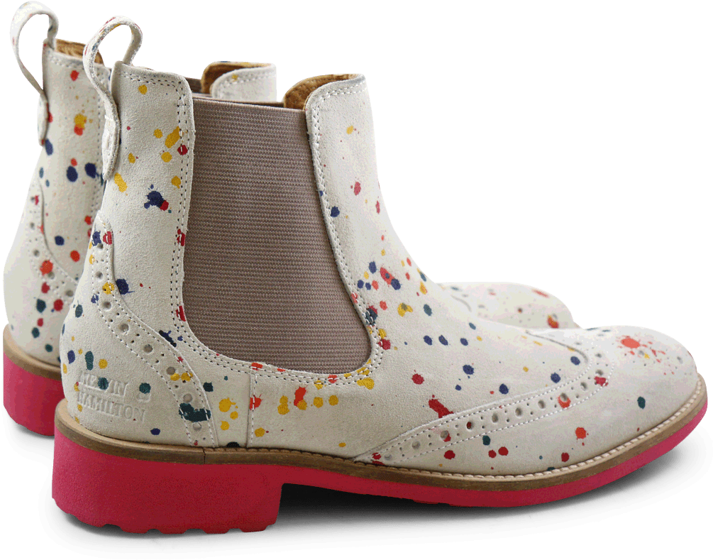 Ankle Boots Ella 5 Suede White Dots Multi Elastic Pale - Melvin & Hamilton Women's Ella 5 Boots Multi-coloured (1024x1024), Png Download