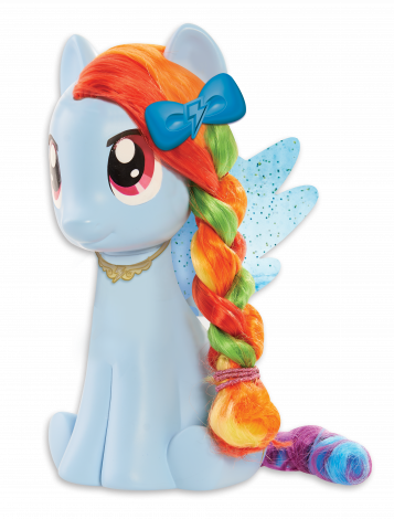 My Little Pony Rainbow Dash Style Pony - My Little Pony Rainbow Dash Styling Head (357x470), Png Download