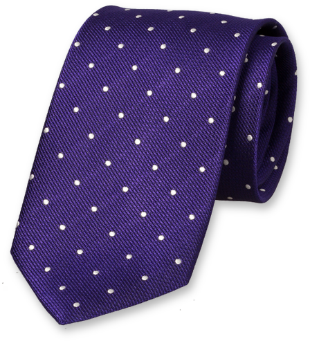 Purple Tie With White Dots - Paarse Stropdas (524x524), Png Download
