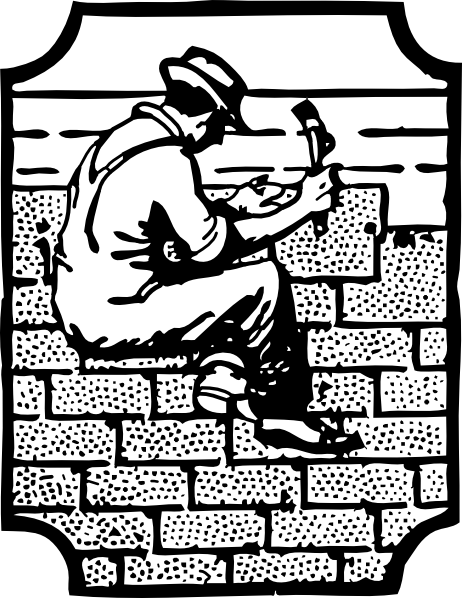 Original Png Clip Art File Roofer Worker Employee Svg (462x598), Png Download