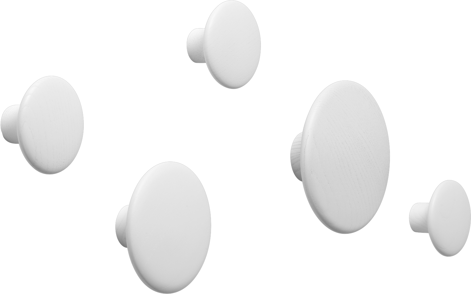03011 The Dots White Set Of 5 1504709071 - Muuto Dots Vita (2000x2000), Png Download