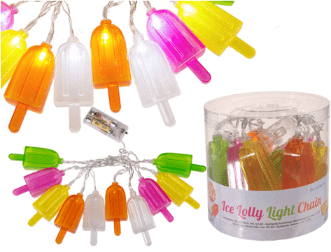 String Of Ice Lolly Lights - Guirnaldas Luces De Helados (480x360), Png Download