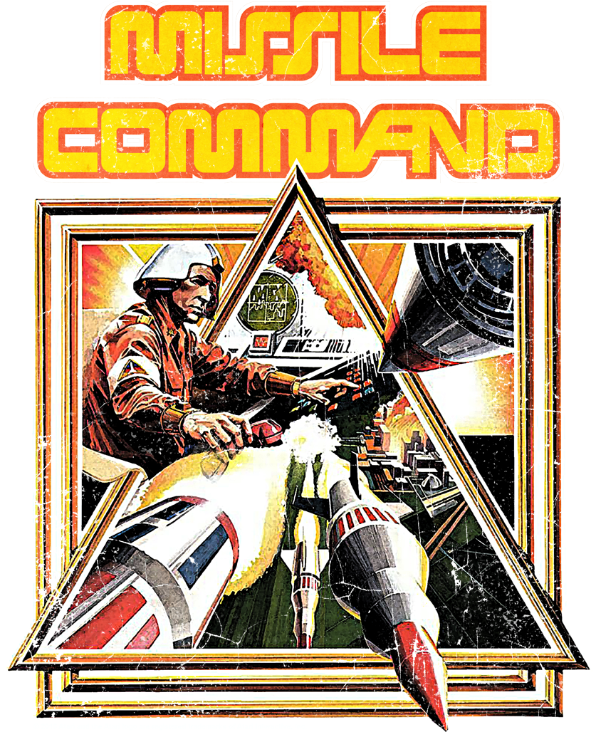 Atari Missle Commander Kid's T-shirt - Missile Command (850x1076), Png Download