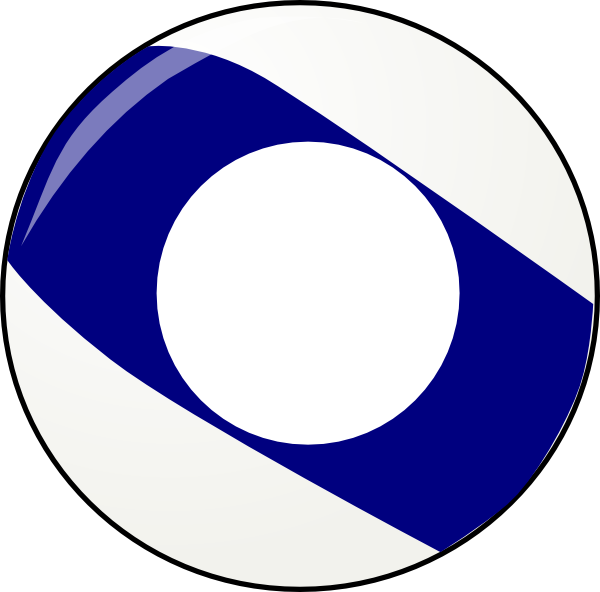 Blue Stripe Billiard Ball Svg Clip Arts 600 X 592 Px (600x592), Png Download