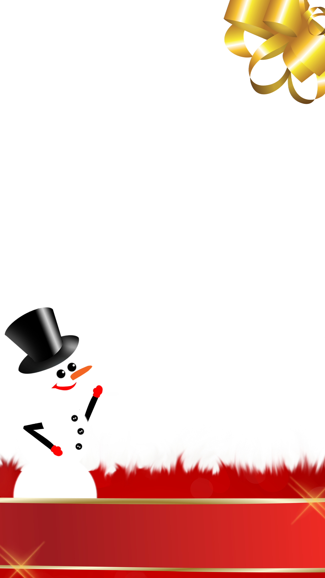 Mister Snowman - Vinyldisorder Christmas Ribbon Wall Decal - Vinyl Sticker (1080x1920), Png Download