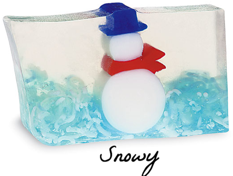 Christmas Soaps - Primal Elements Snowy 6.5 Oz. Handmade Glycerin Bar (480x391), Png Download