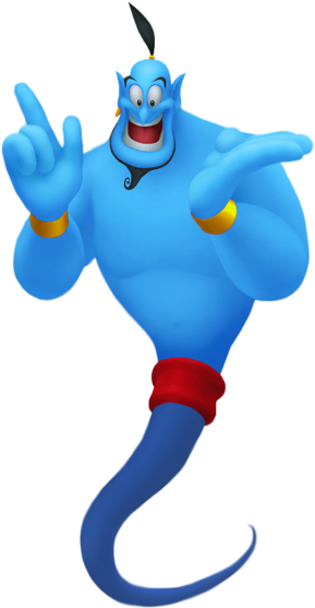 Pin By Kim Heiser On Disney Clip - Kingdom Hearts Genie (387x600), Png Download