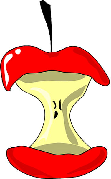 Maça Comida Em Png - Apple Core Clip Art (567x640), Png Download