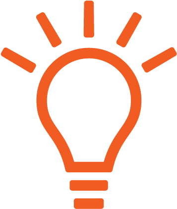 03 Icon Innovation Rgb Orange - Red Bulb Icon Png (445x445), Png Download