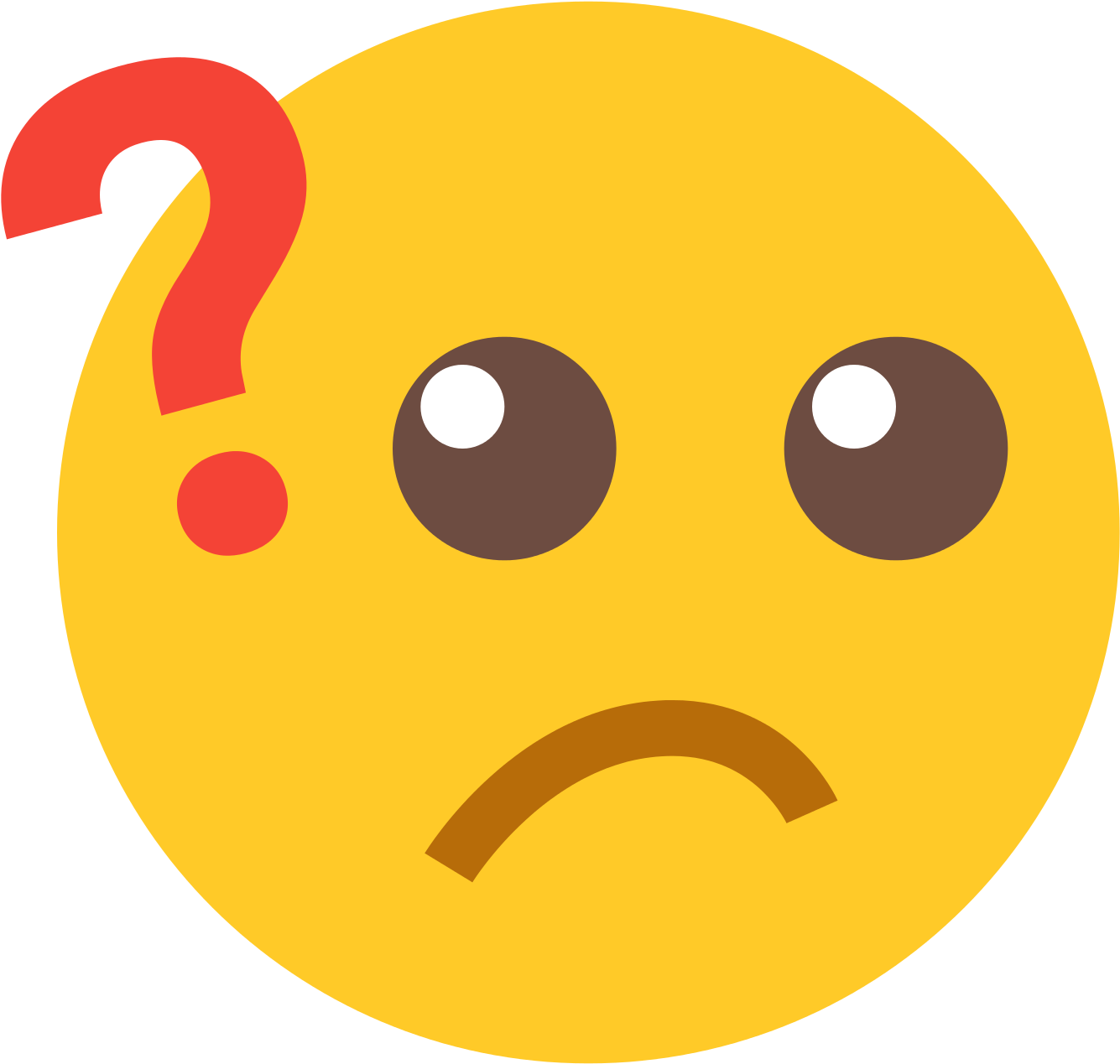 Question Smiley Png - Emoji Con Signos De Interrogacion (1600x1600), Png Download