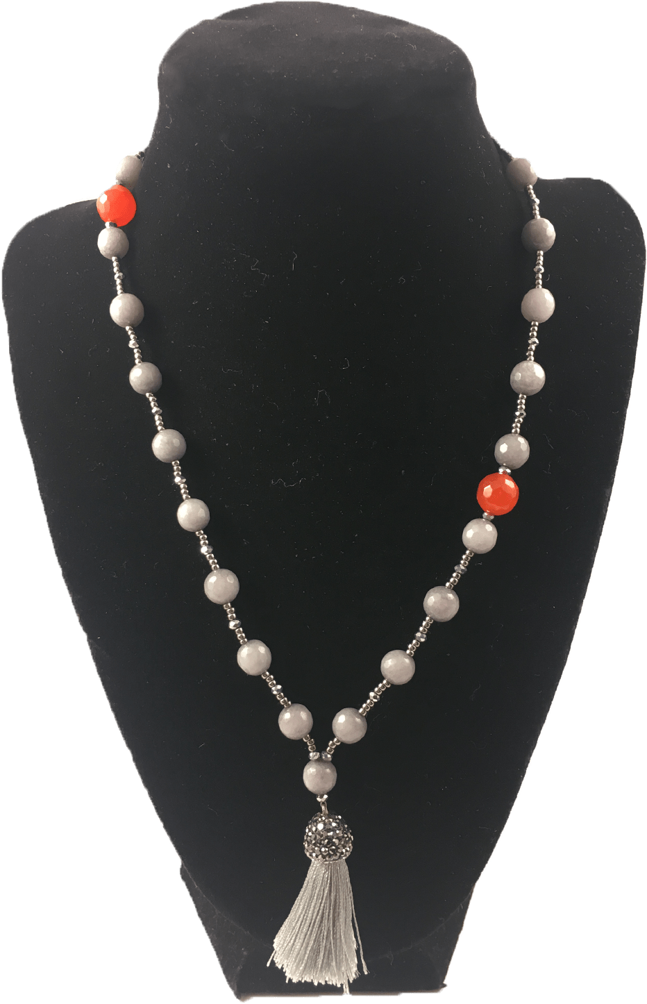 Grey Tassel - 7.5-8.5mm Pink Freshwater Pearl Chain Necklace With (2100x1500), Png Download