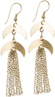 Twilight Tassel Earrings Head First Development - Earrings (399x456), Png Download