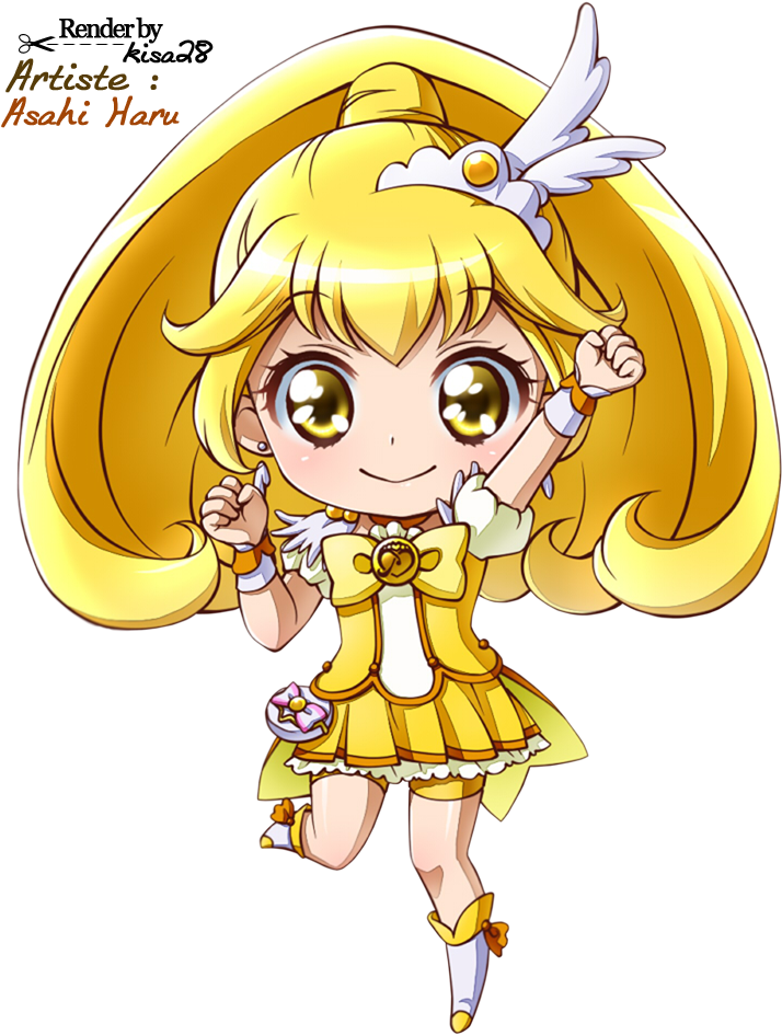 Render Animes Et Manga - Glitter Force Pretty Cure Chibi (750x1000), Png Download