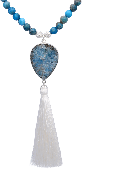 Beaded Tassel Necklace - Necklace (750x750), Png Download