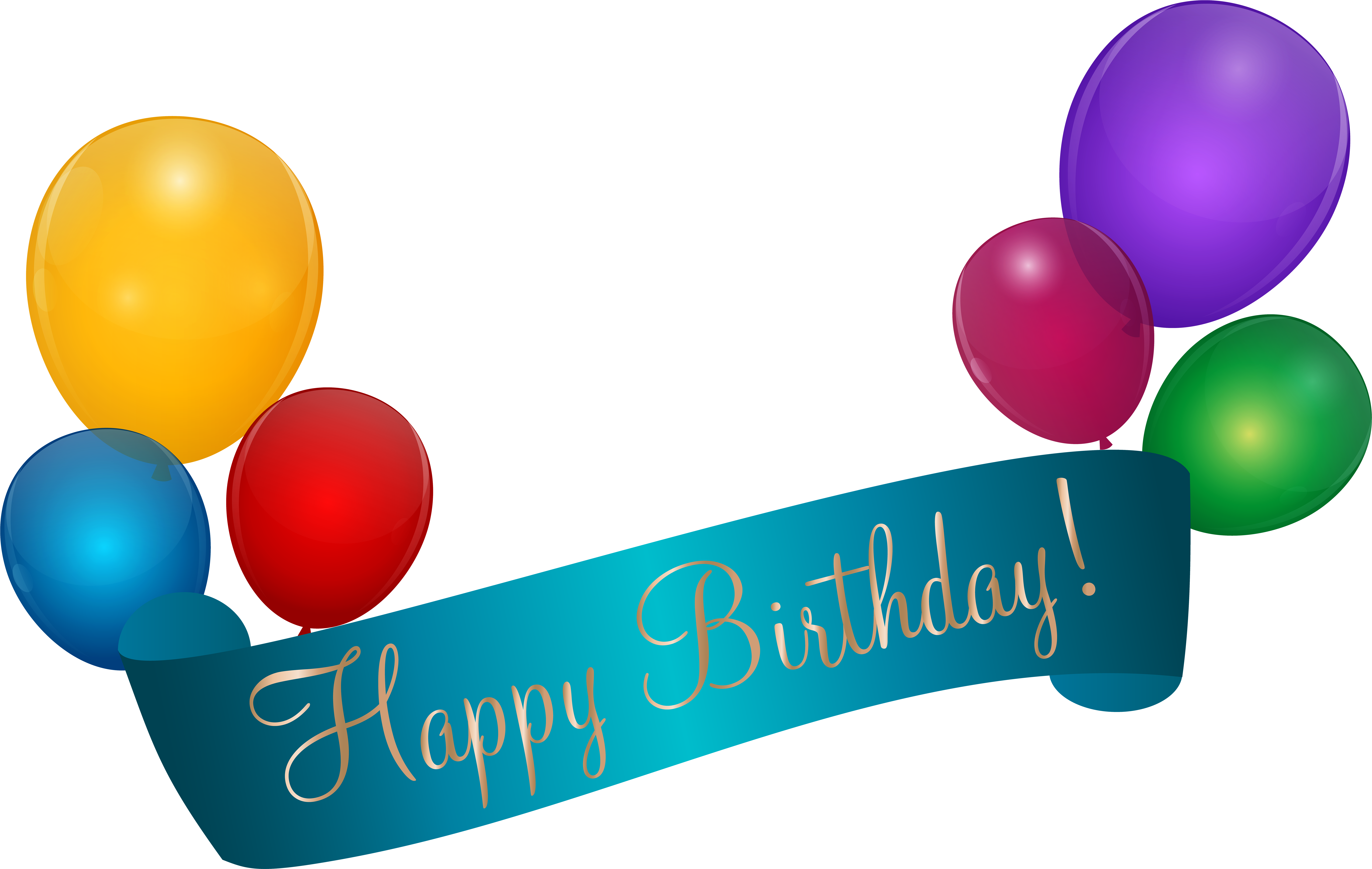 Happy Birthday Poster Png (8000x5066), Png Download