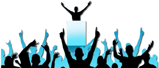 Public Speaker - Successful Presentation (637x279), Png Download
