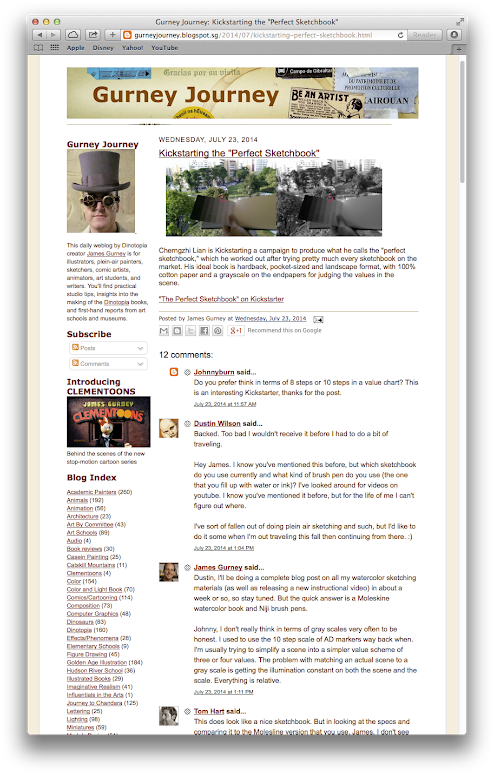 Perfect Sketchbook On Gurney Journey - Web Page (500x780), Png Download