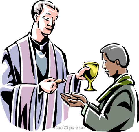Christian Mass/communion Royalty Free Vector Clip Art - Catholic Priest Clip Art (480x457), Png Download
