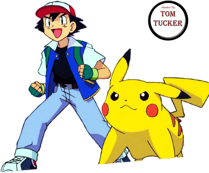 Pokemon Ash Pikachu Png (694x620), Png Download