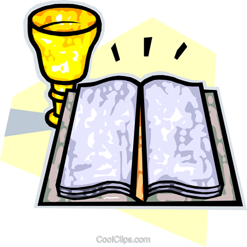 Bible With Communion Cup Royalty Free Vector Clip Art - Mary The Queen College (480x480), Png Download