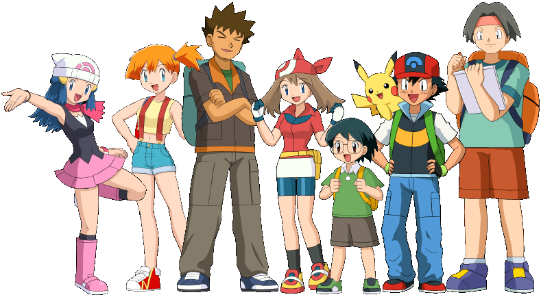 Pokémon Fond D'écran Called Pokémon Personages - Friends Of Ash In Pokemon (789x434), Png Download