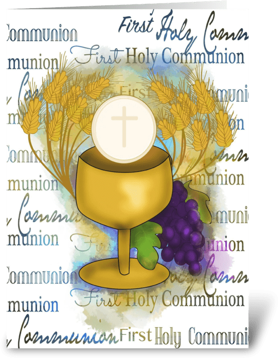 First Holy Communion Greeting Card - Eucharist (700x792), Png Download