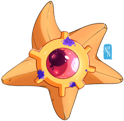 Quick Saturated And Barnacled Staryu, It Burn Ma Eyes - Staryu (500x500), Png Download