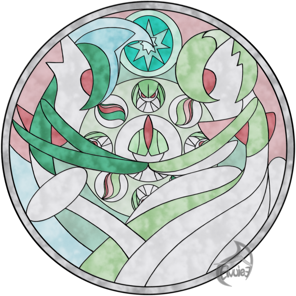 Pokémon Black 2 And White 2 Pokémon Ruby And Sapphire - Poke Mon Stained Glass (1024x1024), Png Download