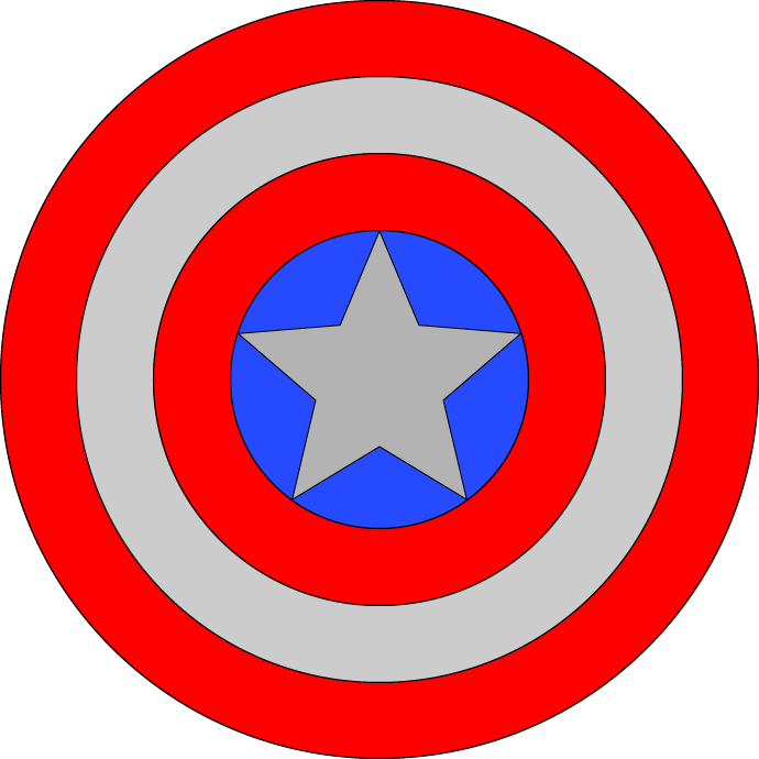 Escudo Do Capitão América - Captain America Shield Art (690x690), Png Download