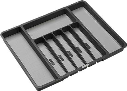 Classic Expandable Silverware Tray - Made Smart Expanding Cutlery Tray Granite (480x384), Png Download