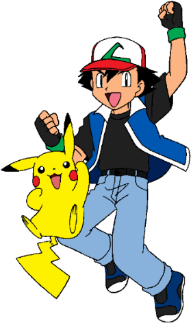 Original Pokemon Ash Ash Ketchum - Pokemon Ash Base (319x476), Png Download