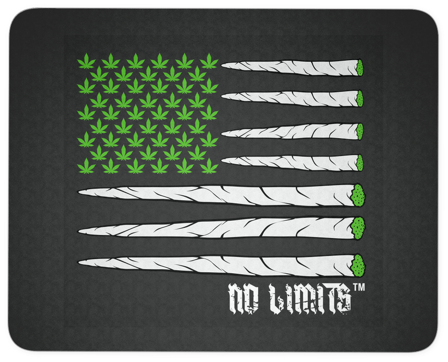 Marijuana Blunt Flag Black Or White Mouse Pad - Blunt (1024x1024), Png Download