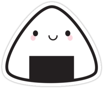 Kawaii Die-cut Vinyl Stickers - Kawaii Stickers Black And White (375x360), Png Download