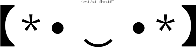 Kawaii Ascii Text Emoticon - Circle (850x217), Png Download