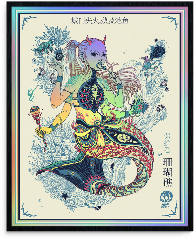 Laurenys Reefkeeper Rainbowcream Mockup Transparent - Devil Lollipop Unisex T-shirts (1024x1024), Png Download