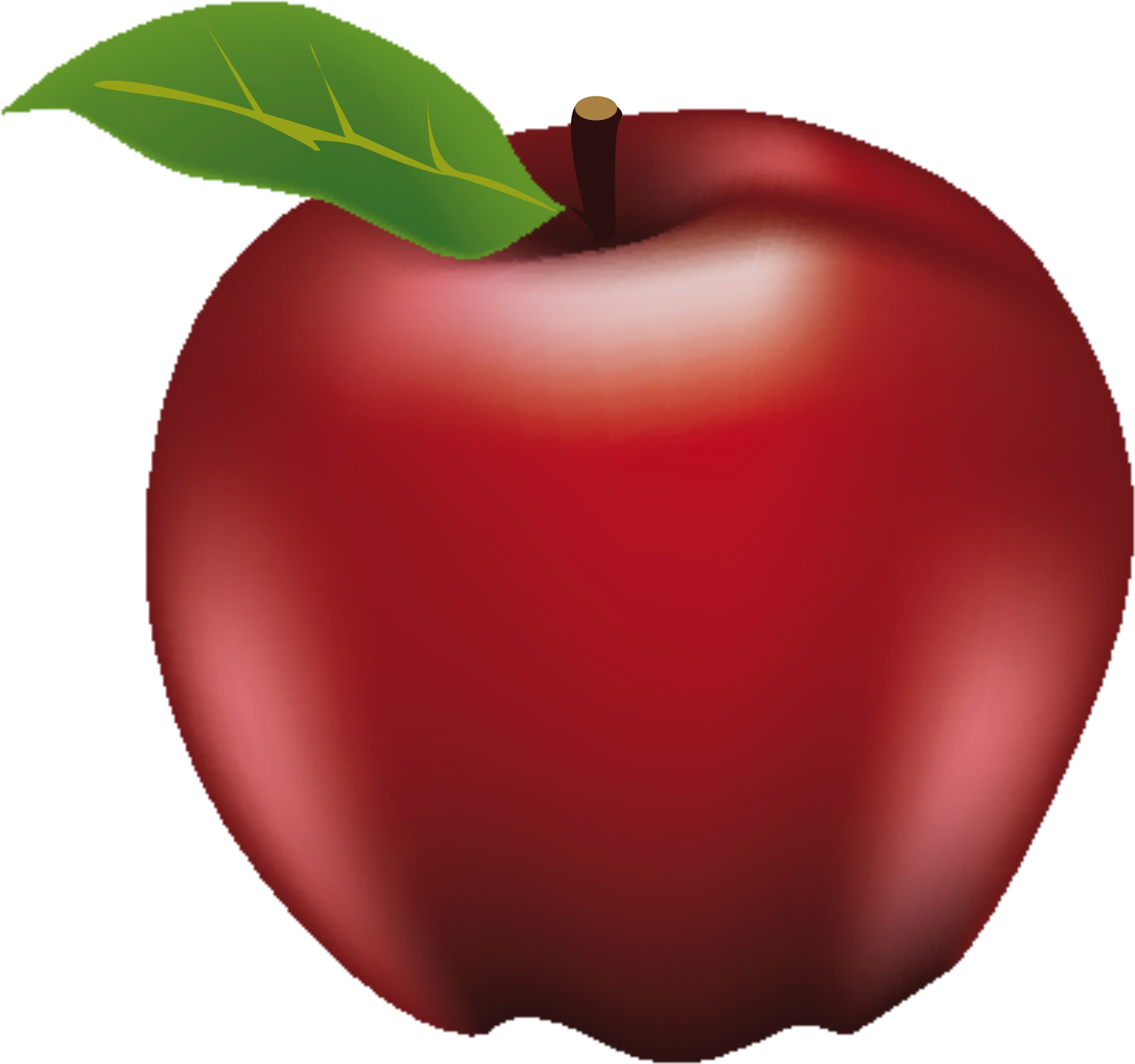 Open - Red Apple #2 Red Apple #2 Square Sticker 3" X 3" (2000x2000), Png Download