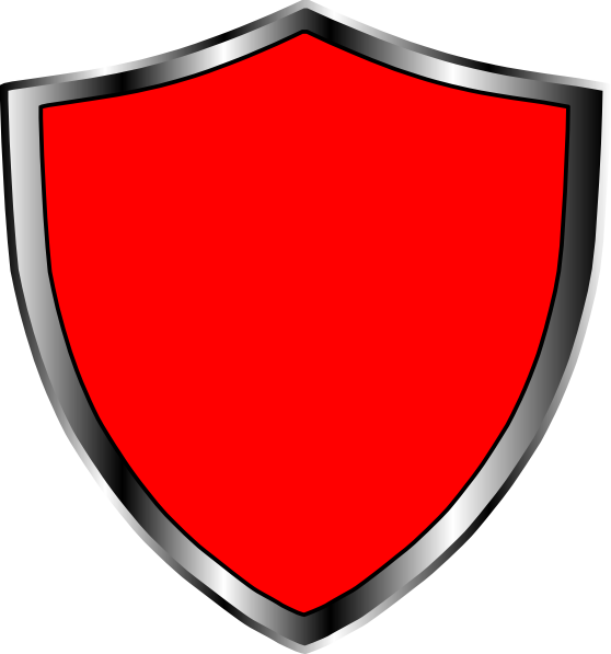 Escudo Medieval Vermelho Clip Art At Clker - Shield With Transparent Background (558x597), Png Download