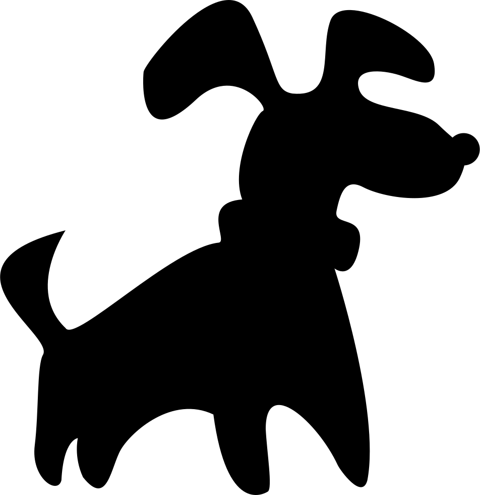 Black Small Dog Silhouette Comments - Small Dog Png Icon (952x980), Png Download