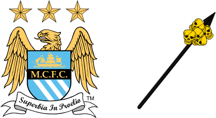 Manc Gold Comp - Manchester City Gamle Logo (546x250), Png Download