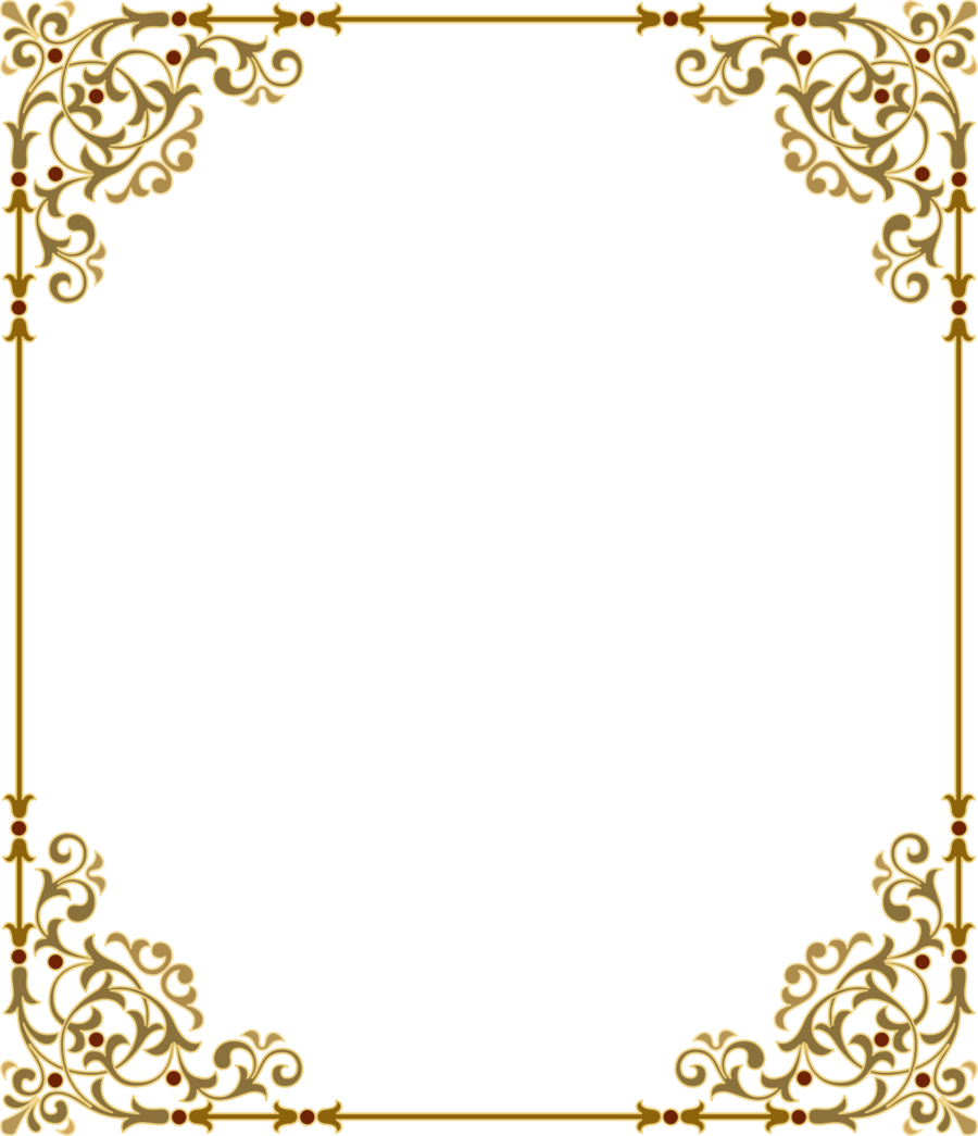 Download Gold Frame Png Clipart Clip Art Gold Text - Border Frame Png Transparent (900x1045), Png Download